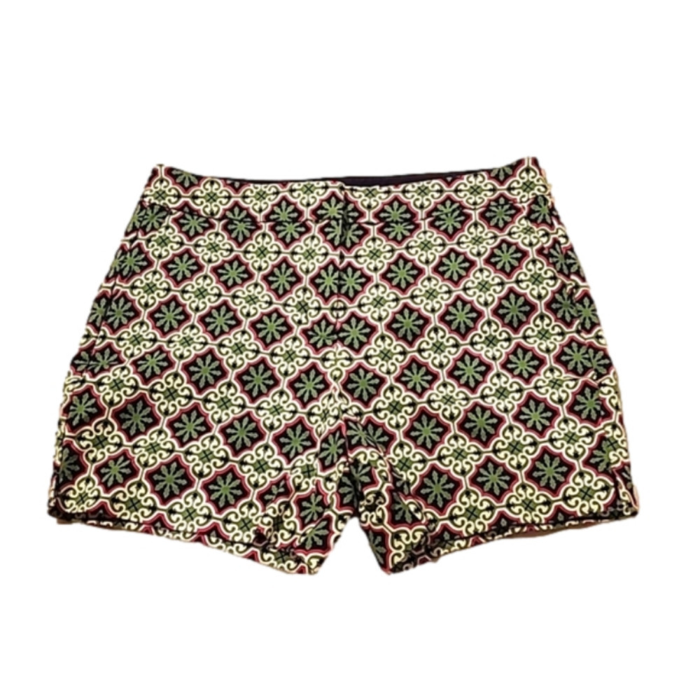 Boden Richmond 4 inch pink and green print short size 4